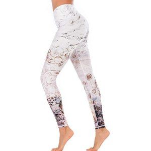 Rock on Devil Horns hand print High waist full length workout leggings yoga pant